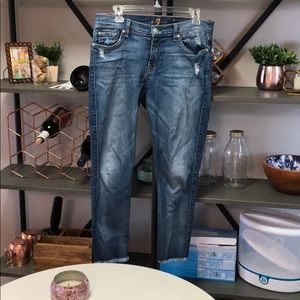 Lightly used 7 for all Mankind jeans (crop)